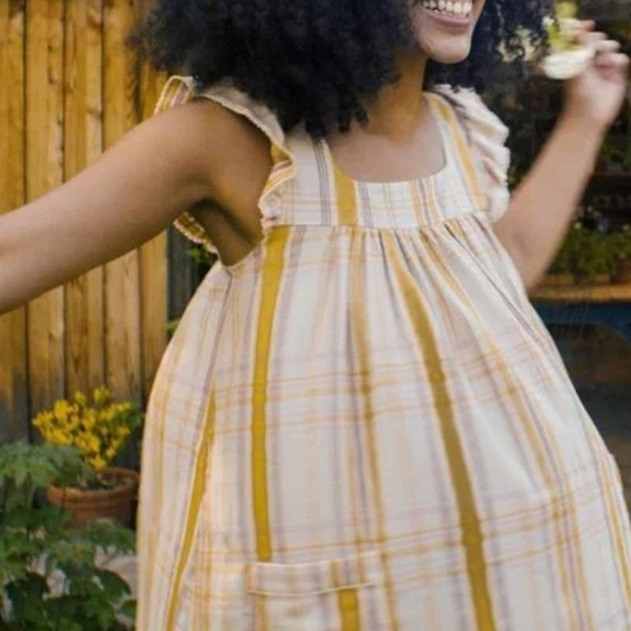 Christy Dawn Yellow Plaid Mini Dress - Picture 4 of 9